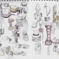 Brancusi - croquis stylo bic - avril 2024