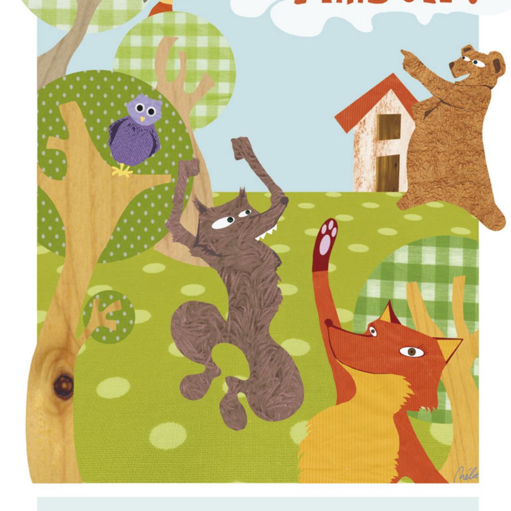 Projet d'affiche pour <i>1,2,3...maison</i>, spectacle pour enfants, 2010.